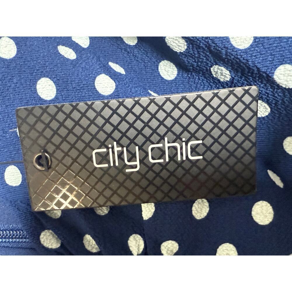 City Chic Navy Polka Dot Playsuit XS Love Spot Romper NWT - Picture 5 of 6